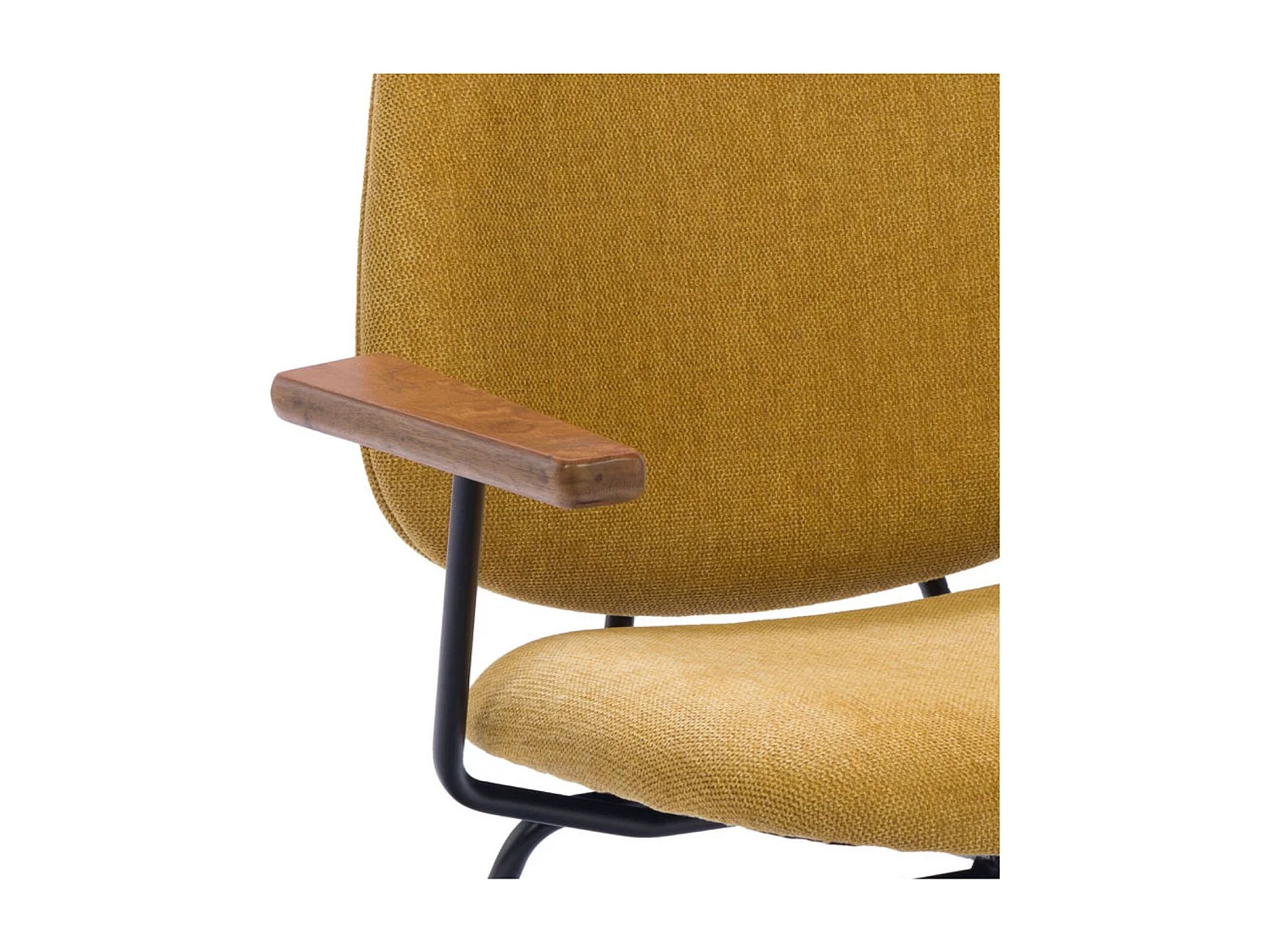 Fauteuil rétro en métal et tissu - CASCAIS