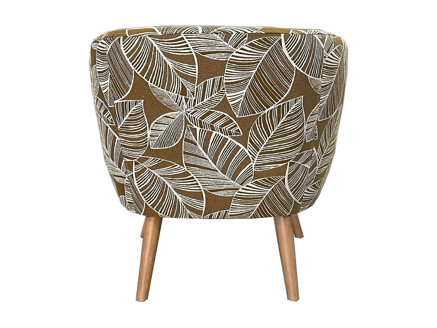 Fauteuil rétro en tissu jacquard motifs floraux - DAGOBERT