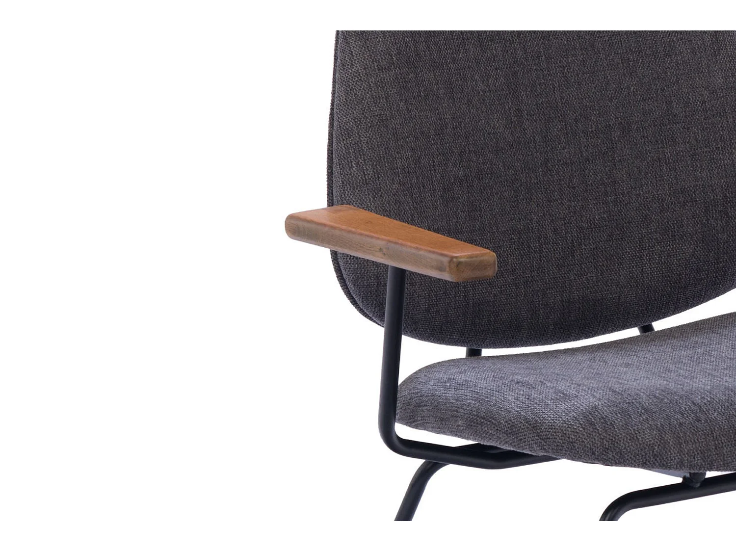 Fauteuil rétro en métal et tissu - CASCAIS