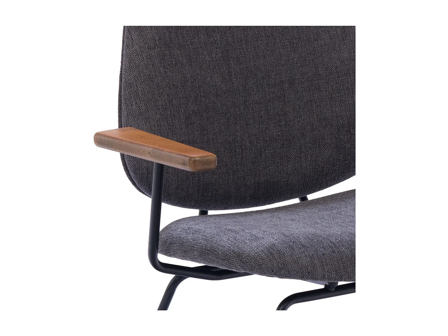 Fauteuil rétro en métal et tissu - CASCAIS