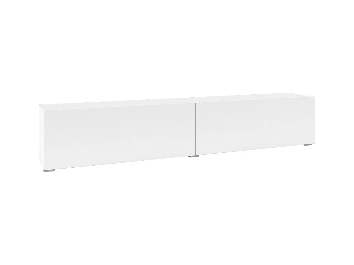 Meuble TV 2 portes 180 cm Glora Blanc