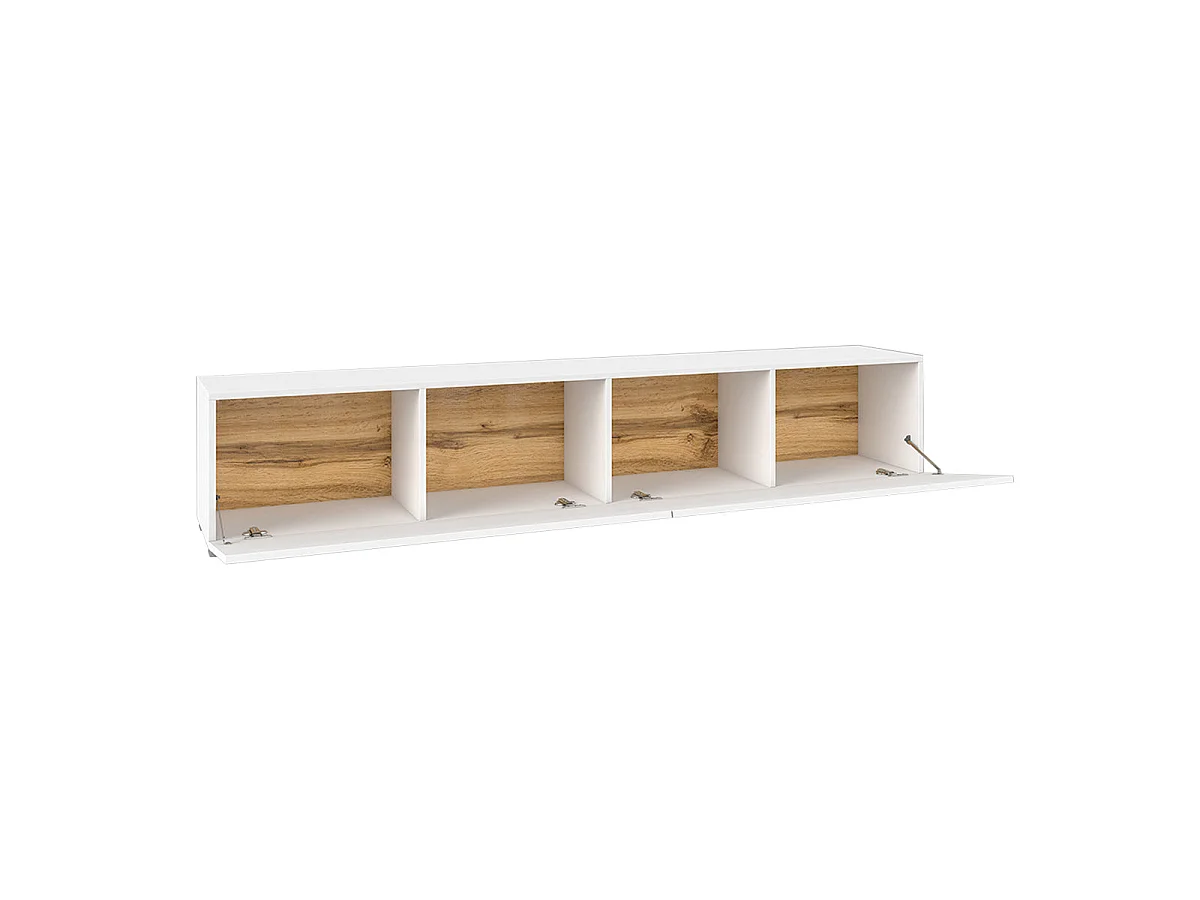 TV-Möbel mit 2 Türen 180 cm Glora Weiß