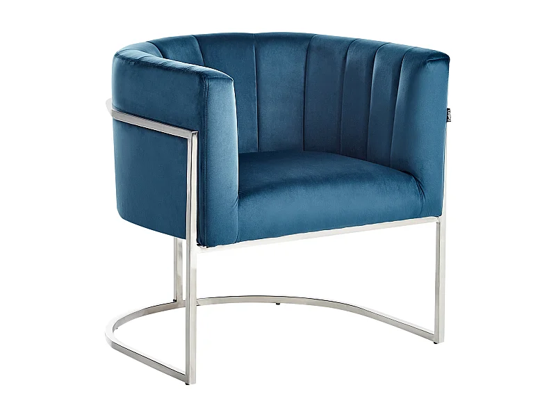 Sillón LARVIK Terciopelo Azul