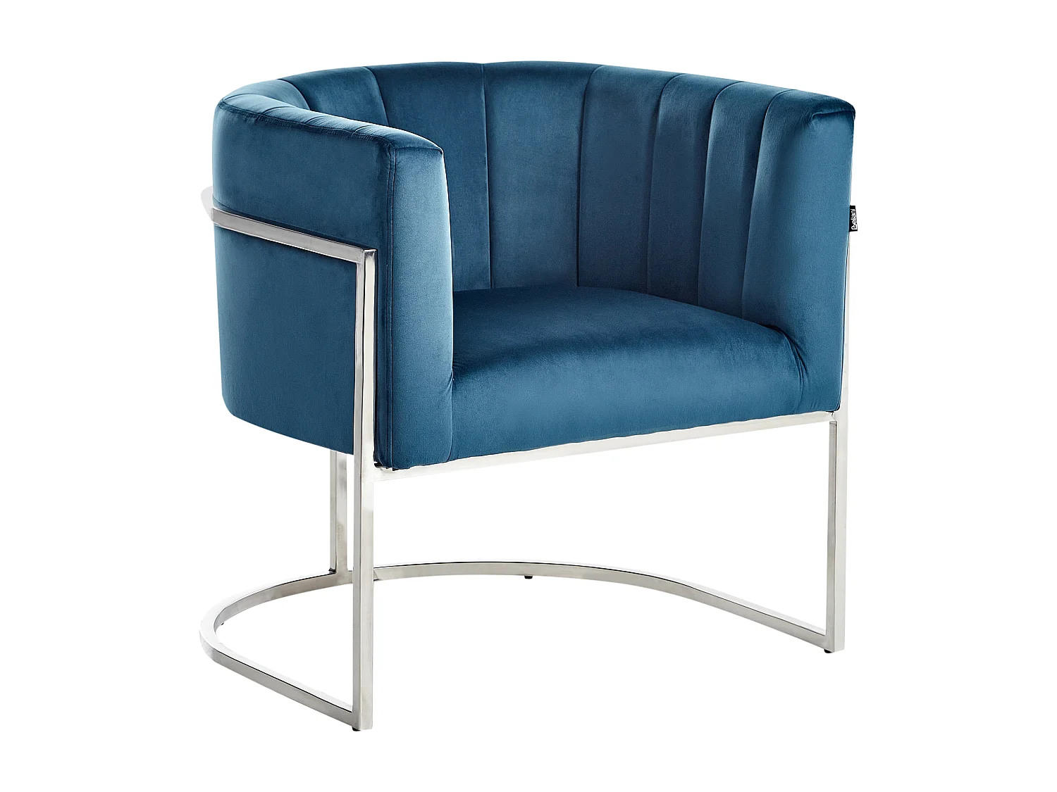 Sessel LARVIK Samtstoff Blau