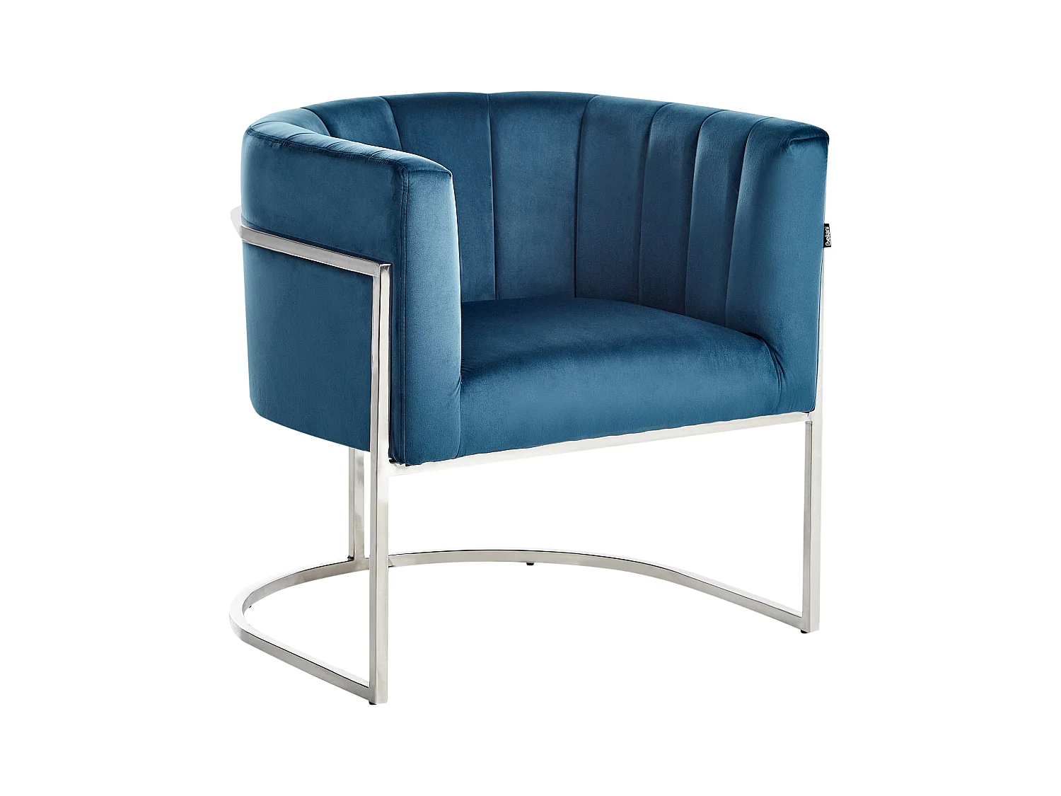 Fauteuil LARVIK Velours Bleu