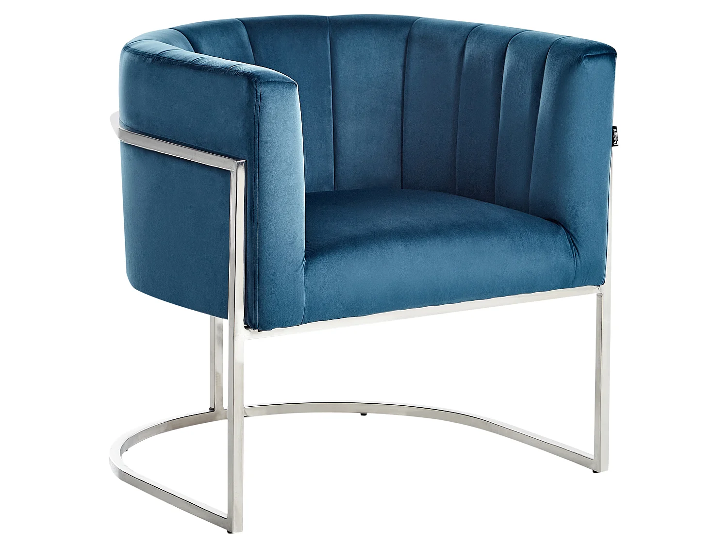 Fauteuil LARVIK Velours Bleu