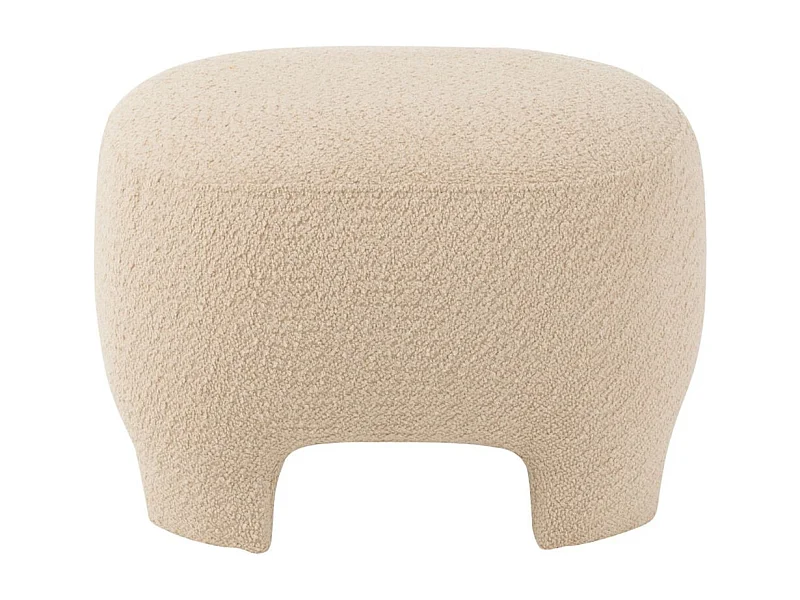 Pouf Design Tricoté "Erwin" 55cm Blanc