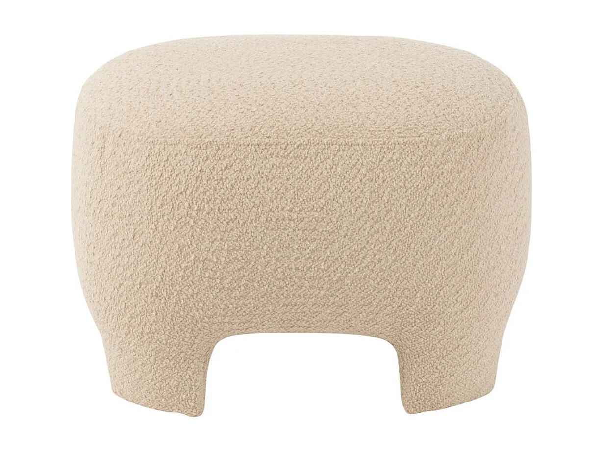 Pouf Design Tricoté "Erwin" 55cm Blanc