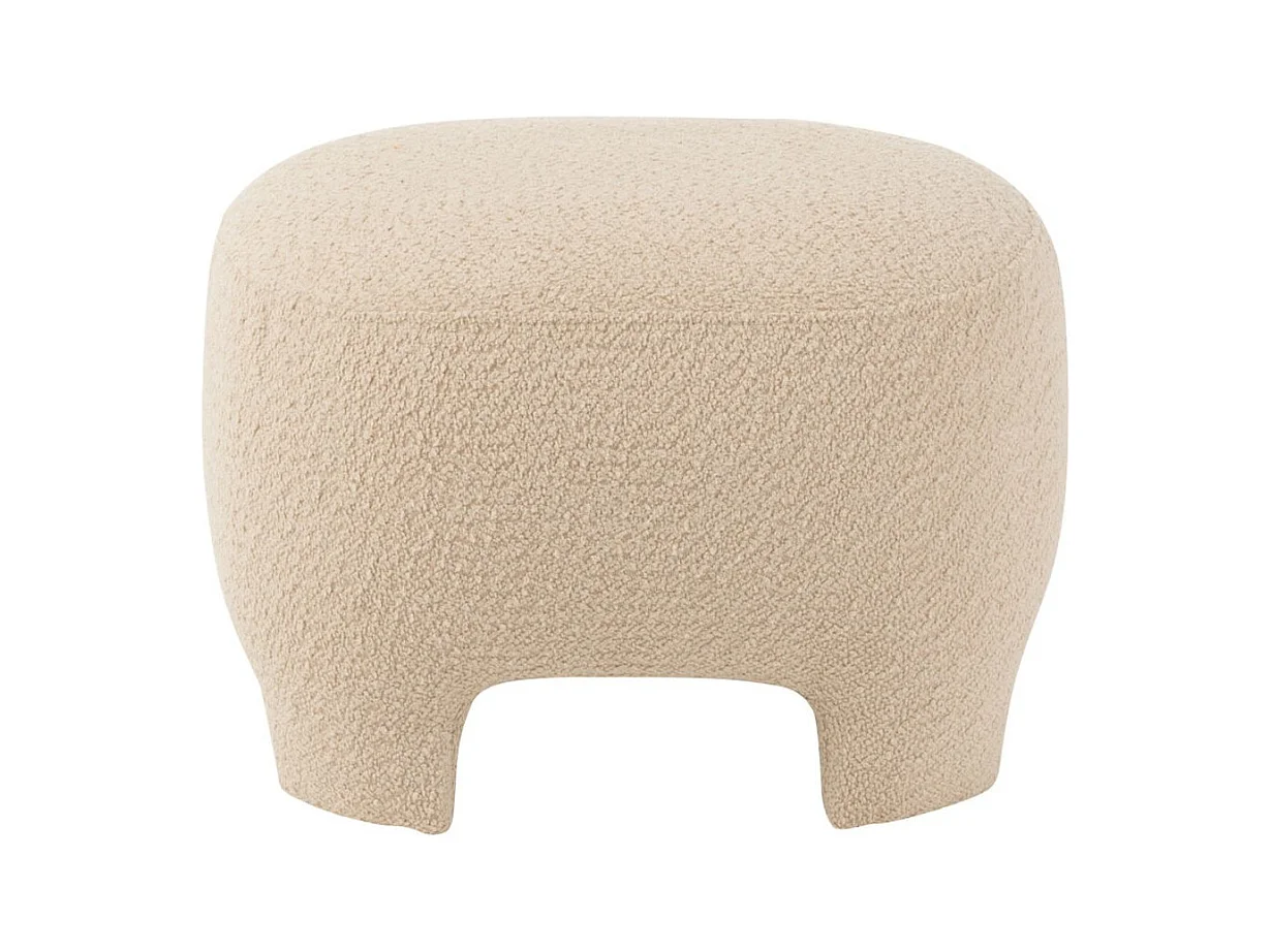 Pouf Design Tricoté "Erwin" 55cm Blanc