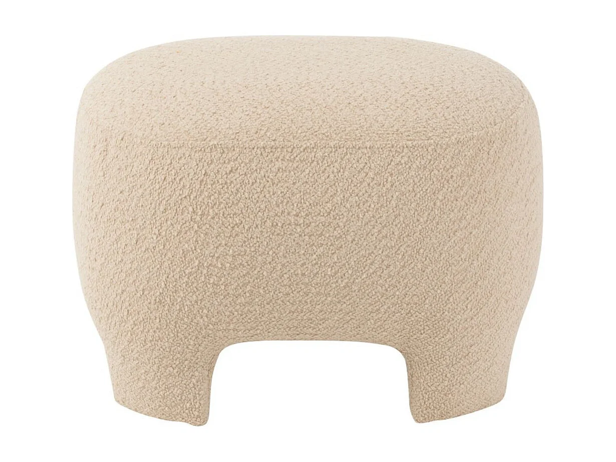 Pouf Design Tricoté "Erwin" 55cm Blanc