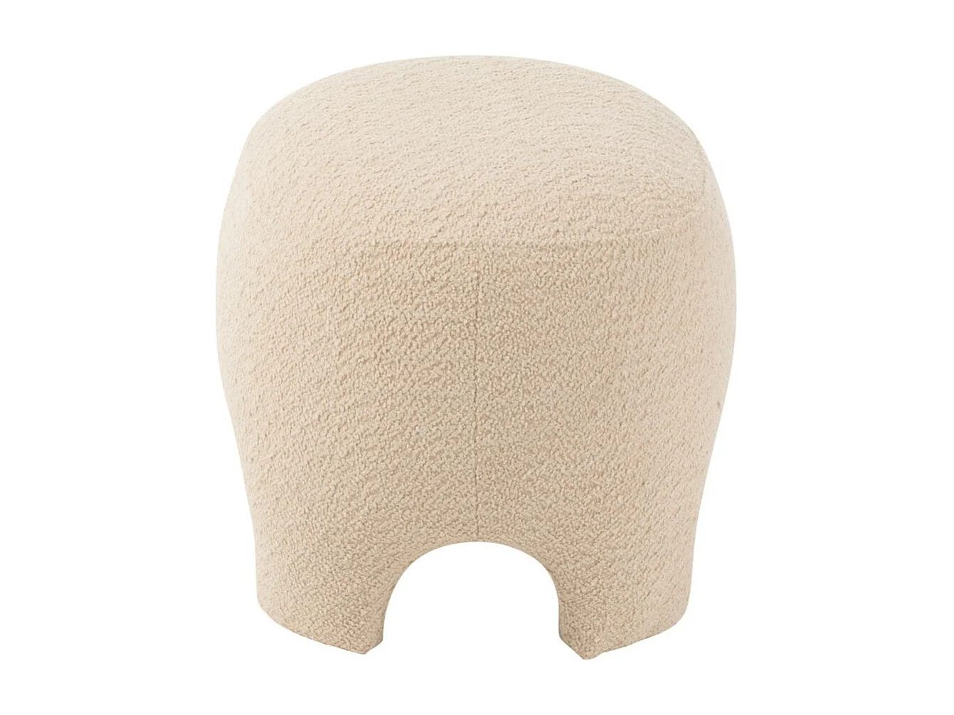 Pouf Design Tricoté "Erwin" 55cm Blanc