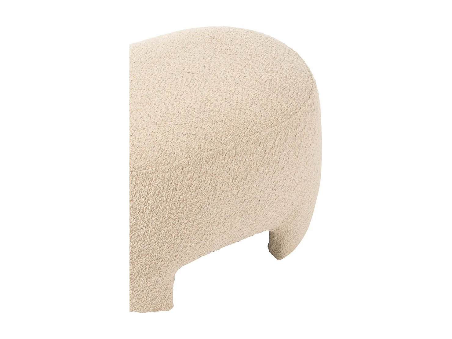 Pouf Design Tricoté "Erwin" 55cm Blanc