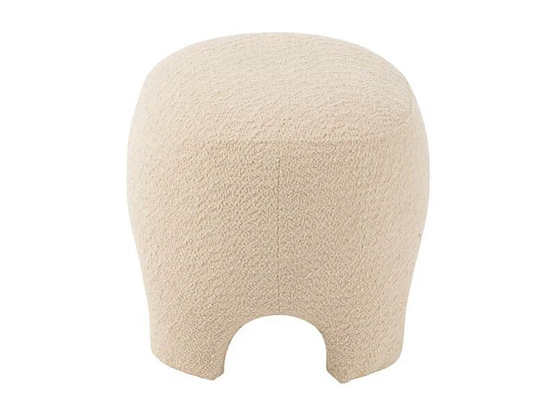 Pouf Design Tricoté "Erwin" 55cm Blanc