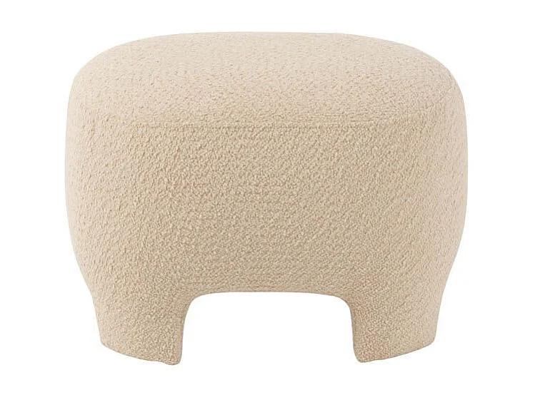 Pouf Design Tricoté "Erwin" 55cm Blanc