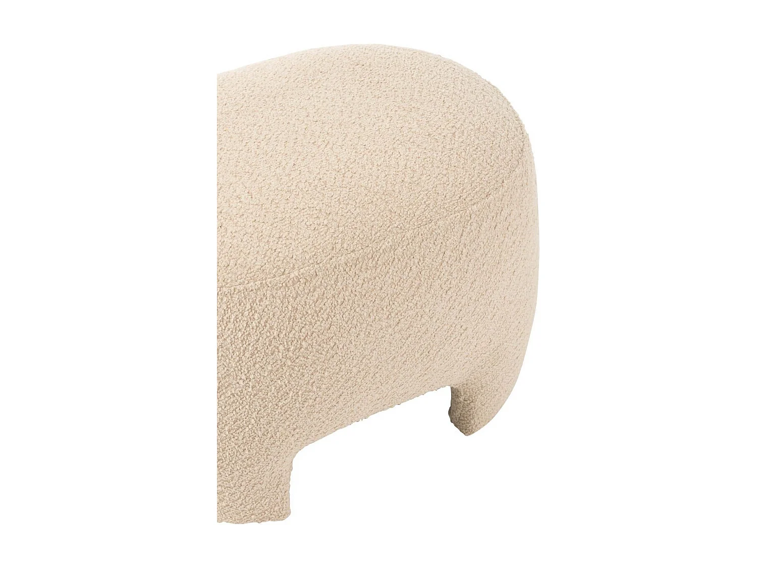 Pouf Design Tricoté "Erwin" 55cm Blanc