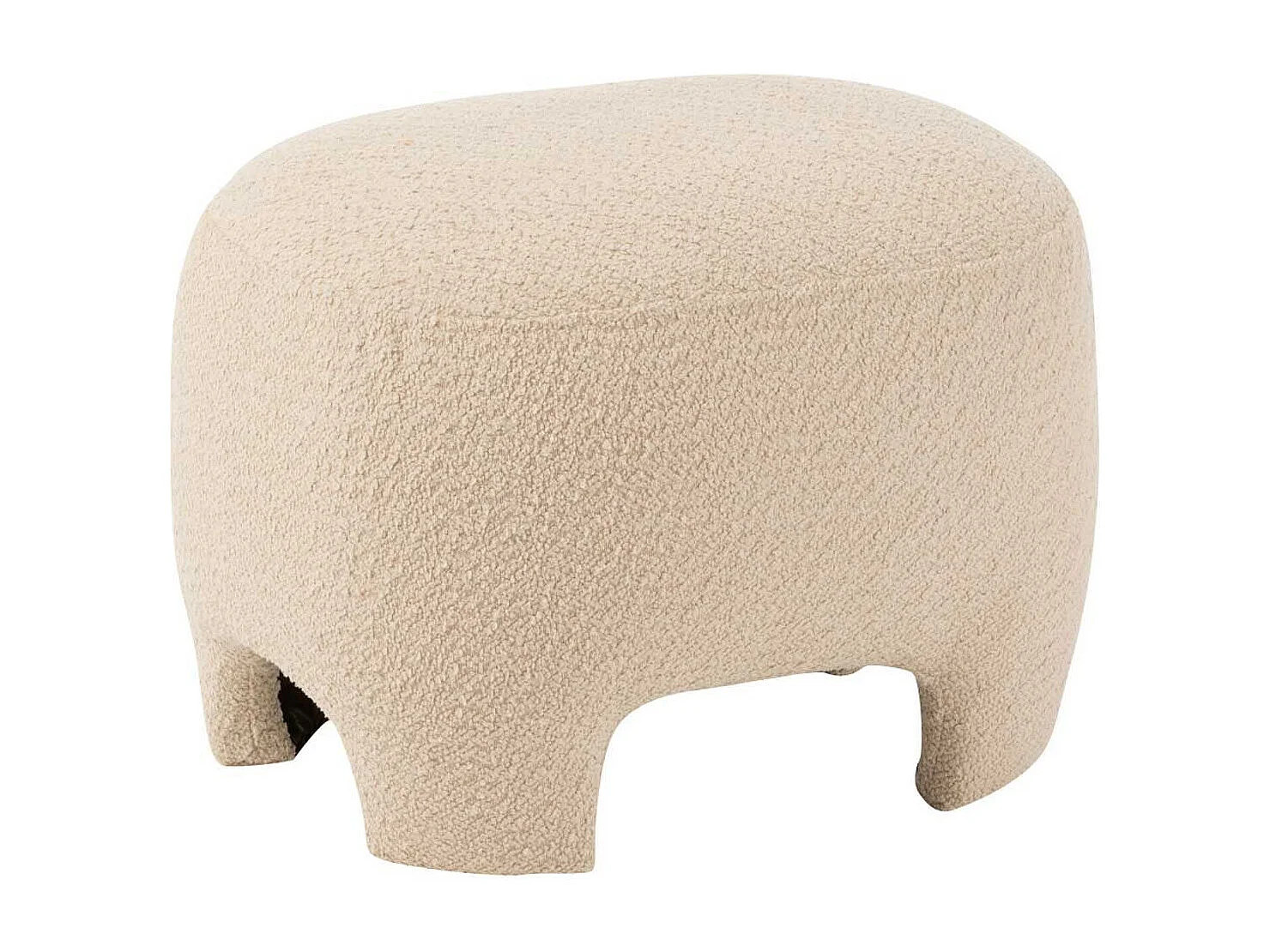 Pouf Design Tricoté "Erwin" 55cm Blanc