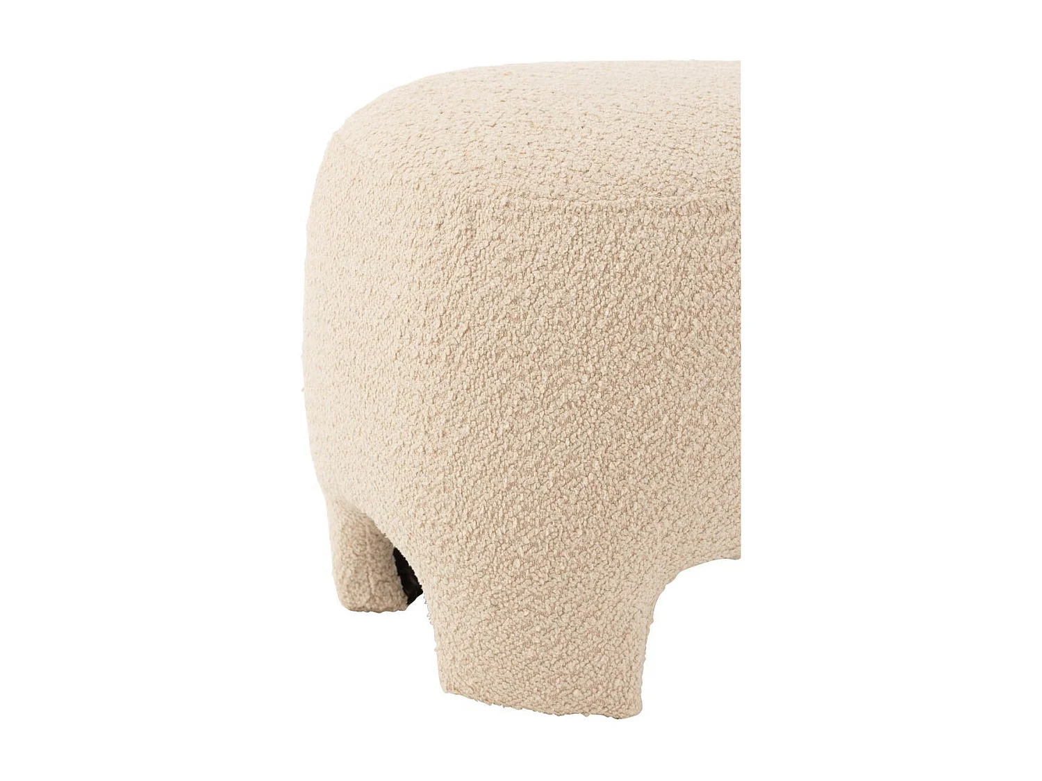 Pouf Design Tricoté "Erwin" 55cm Blanc