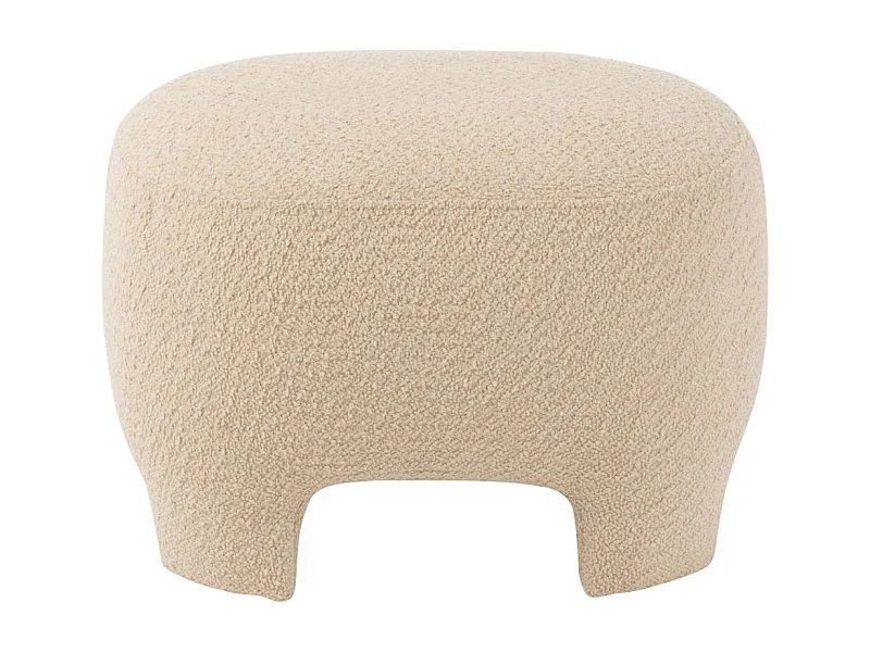 Pouf Design Tricoté "Erwin" 55cm Blanc