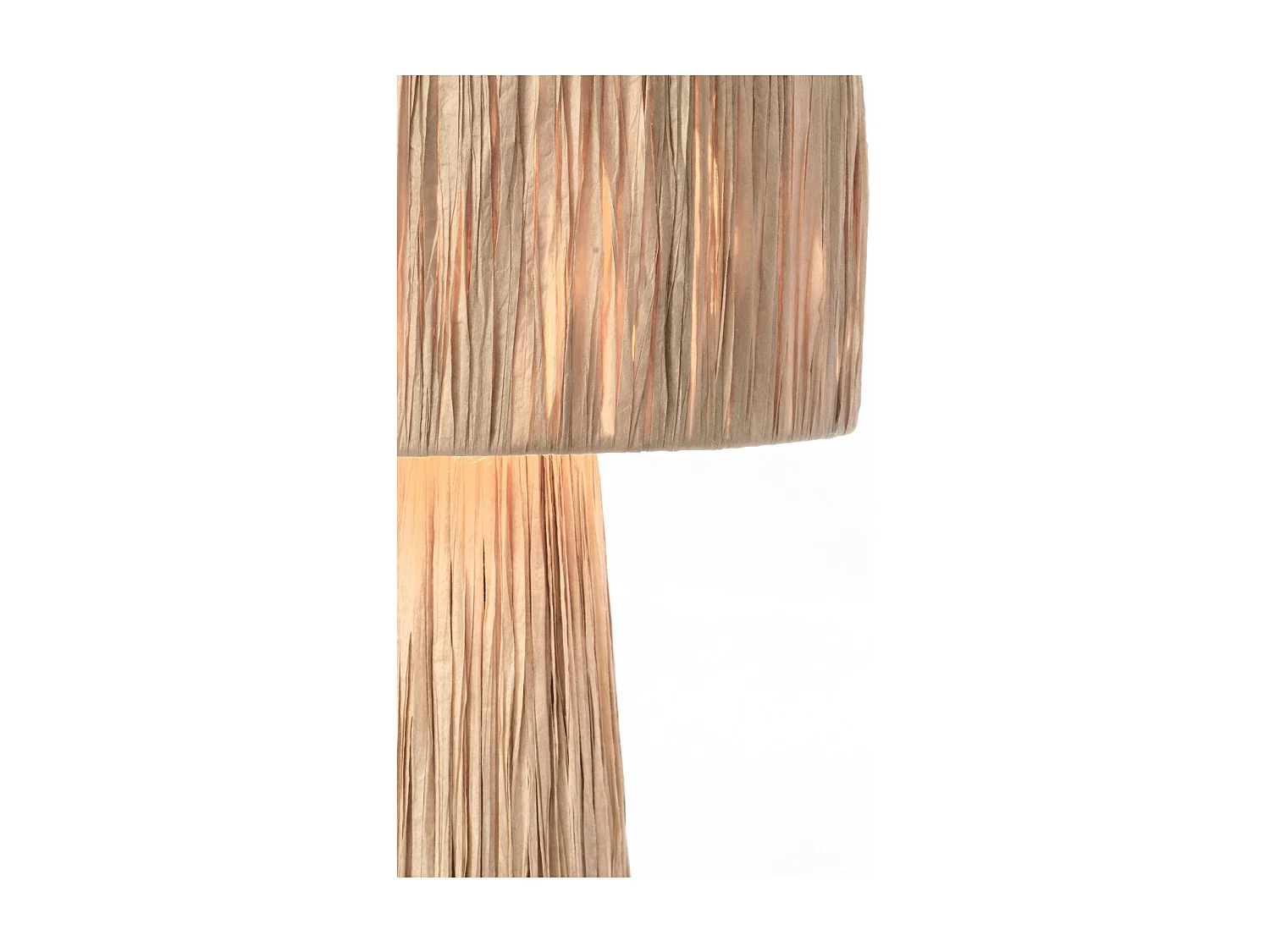 Lampe à poser en raphia et métal H38 - METIS