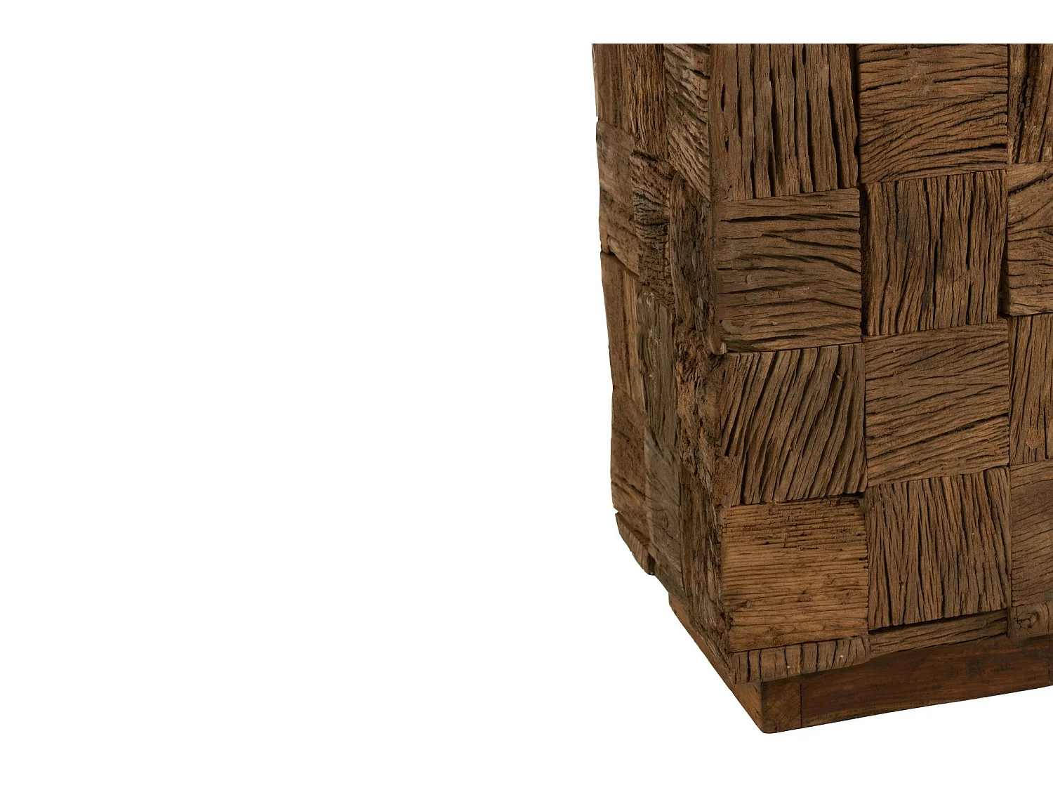 Sellette en bois foncé recyclé H90 - ICA