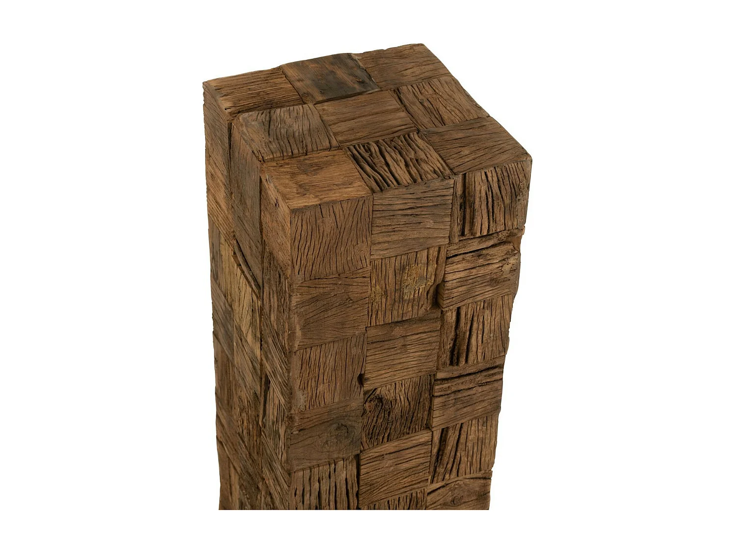 Sellette en bois foncé recyclé H90 - ICA