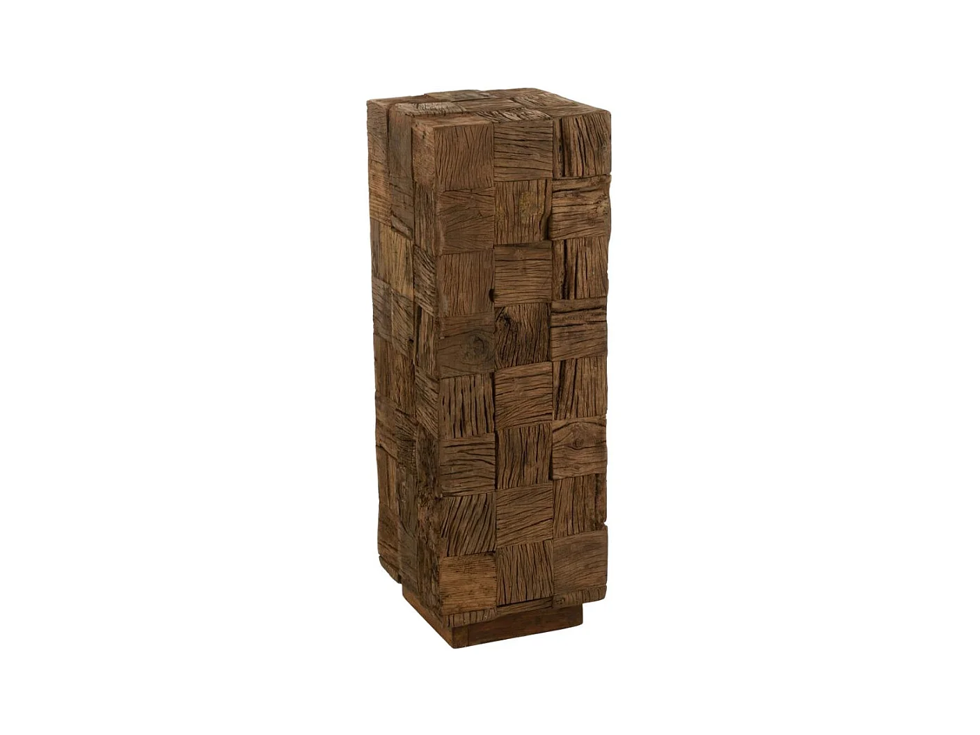 Sellette en bois foncé recyclé H90 - ICA