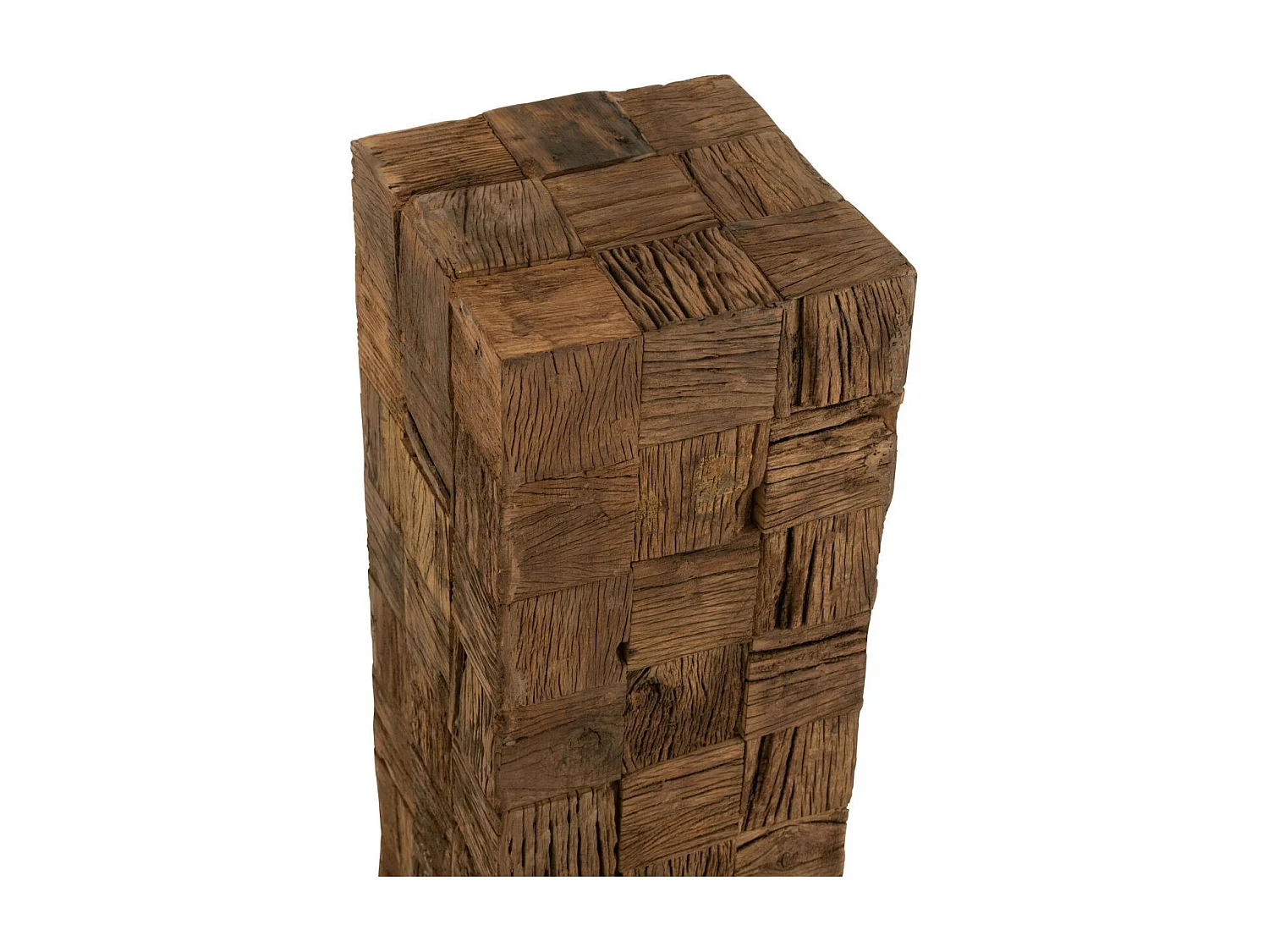 Sellette en bois foncé recyclé H90 - ICA