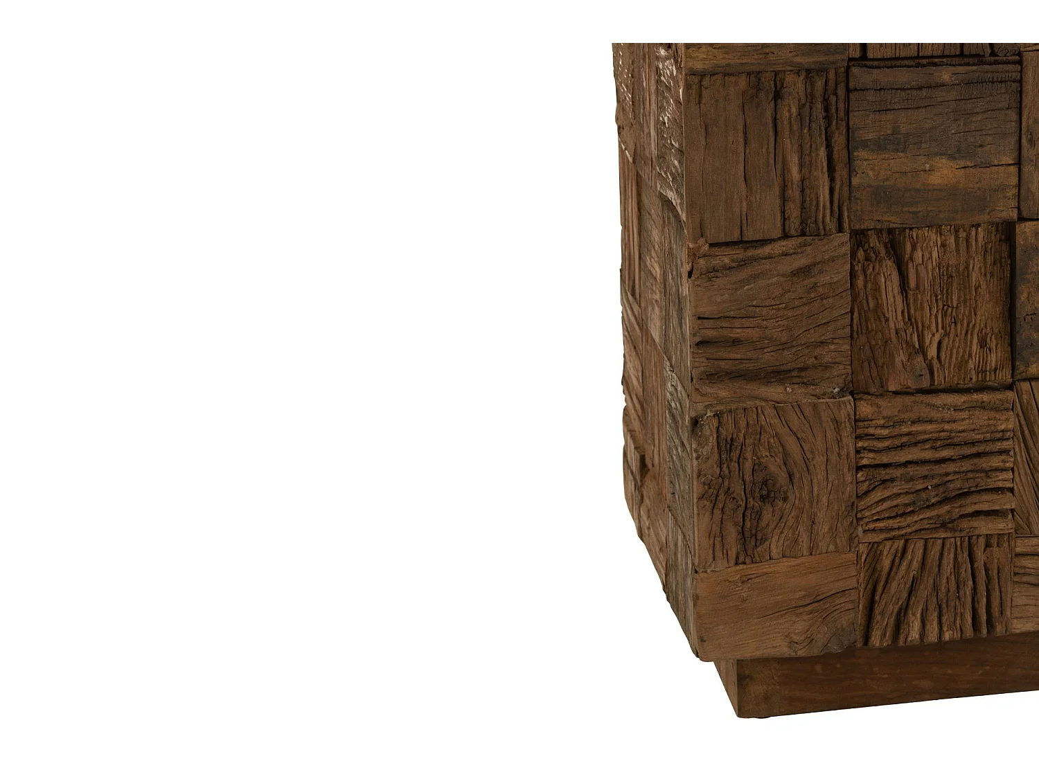 Sellette en bois foncé recyclé H105 - ICA