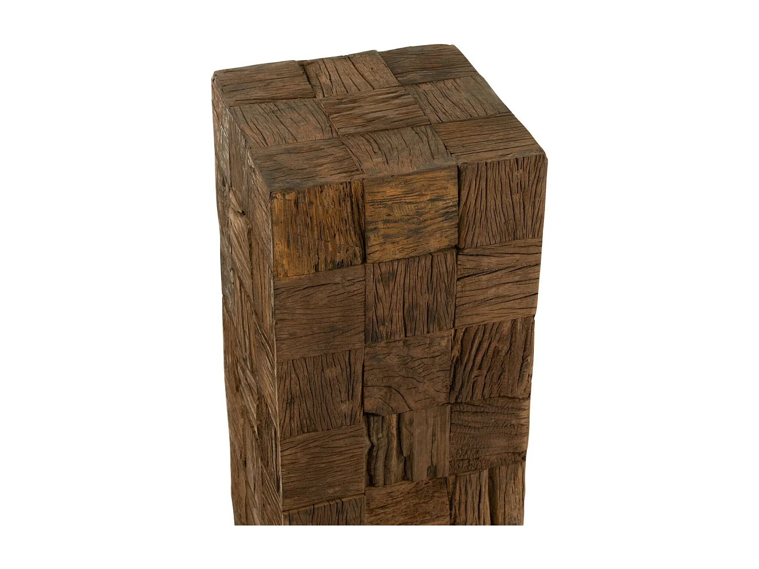 Sellette en bois foncé recyclé H105 - ICA