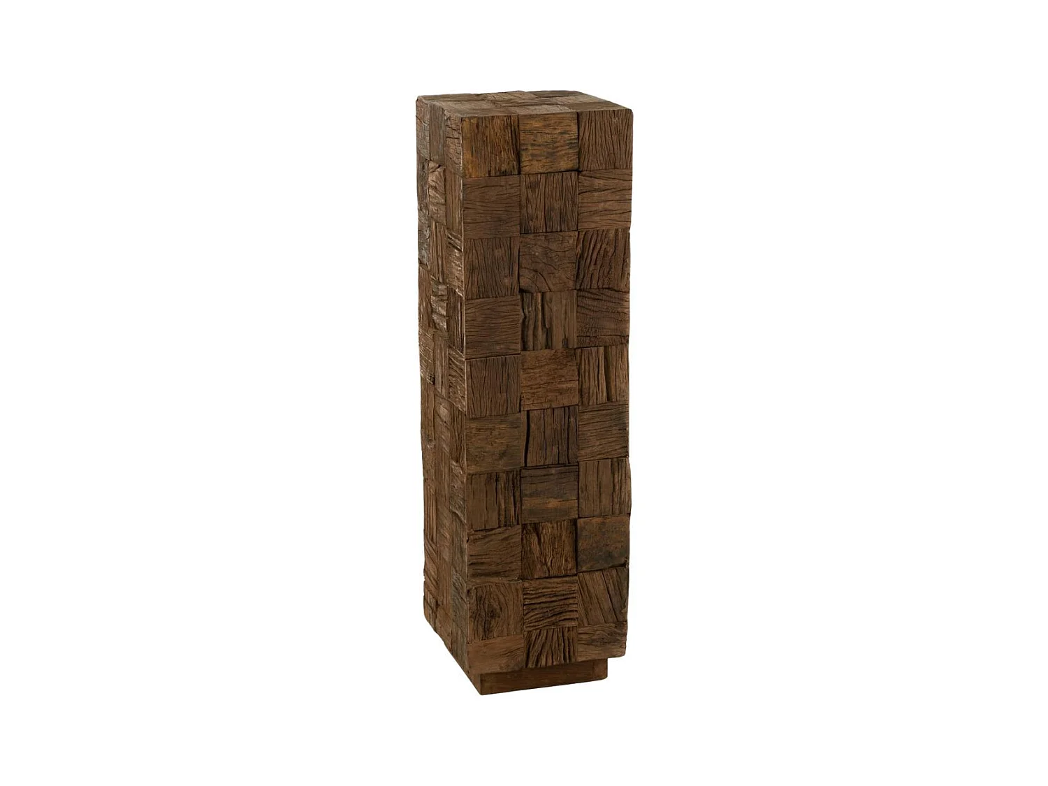 Sellette en bois foncé recyclé H105 - ICA