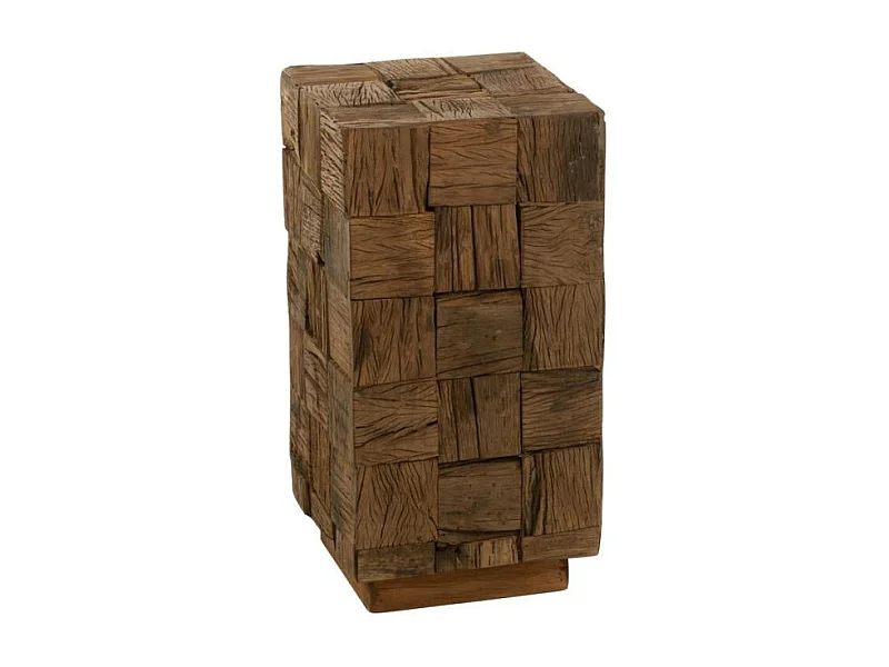 Sellette en bois foncé recyclé H60 - ICA
