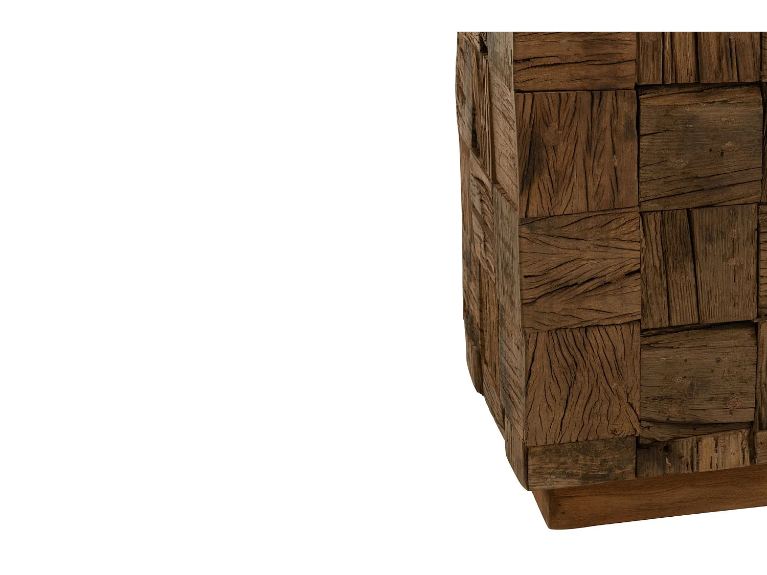 Sellette en bois foncé recyclé H60 - ICA