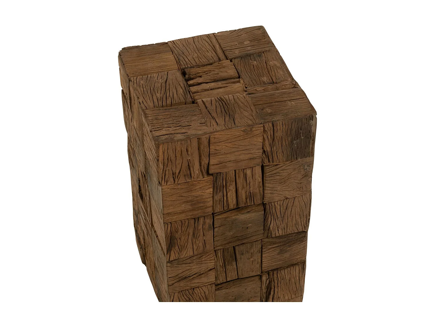 Sellette en bois foncé recyclé H60 - ICA