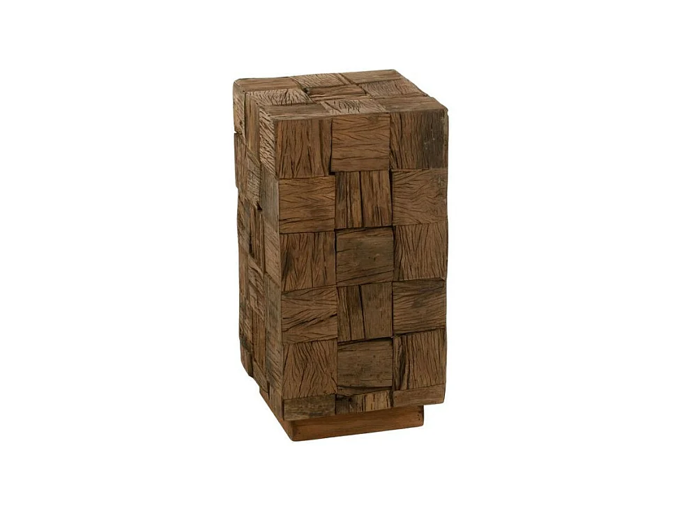 Sellette en bois foncé recyclé H60 - ICA