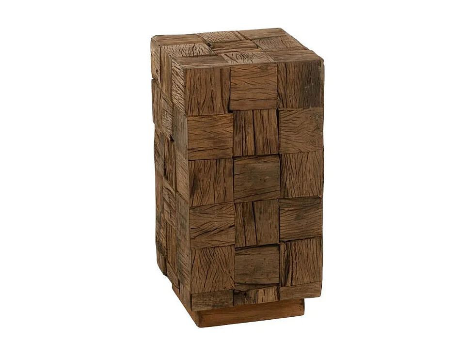Sellette en bois foncé recyclé H60 - ICA