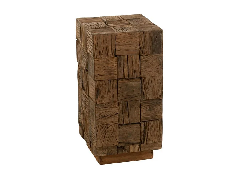 Sellette en bois foncé recyclé H60 - ICA
