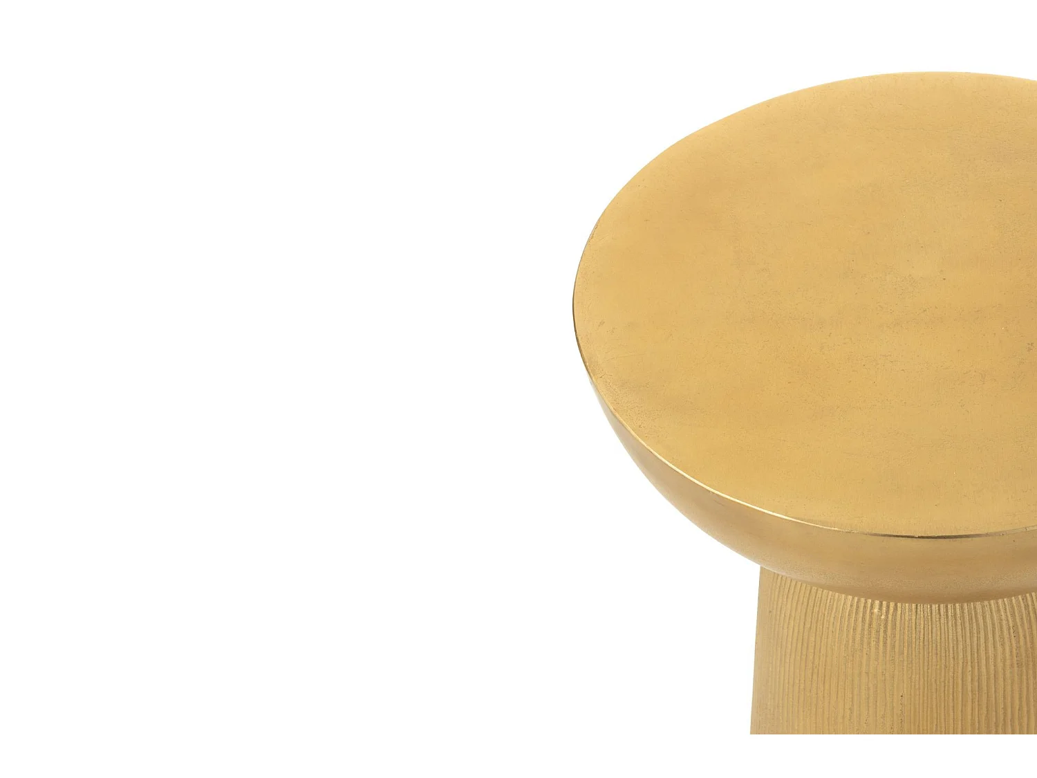 Bout de canapé rond en aluminium doré - ROSSI