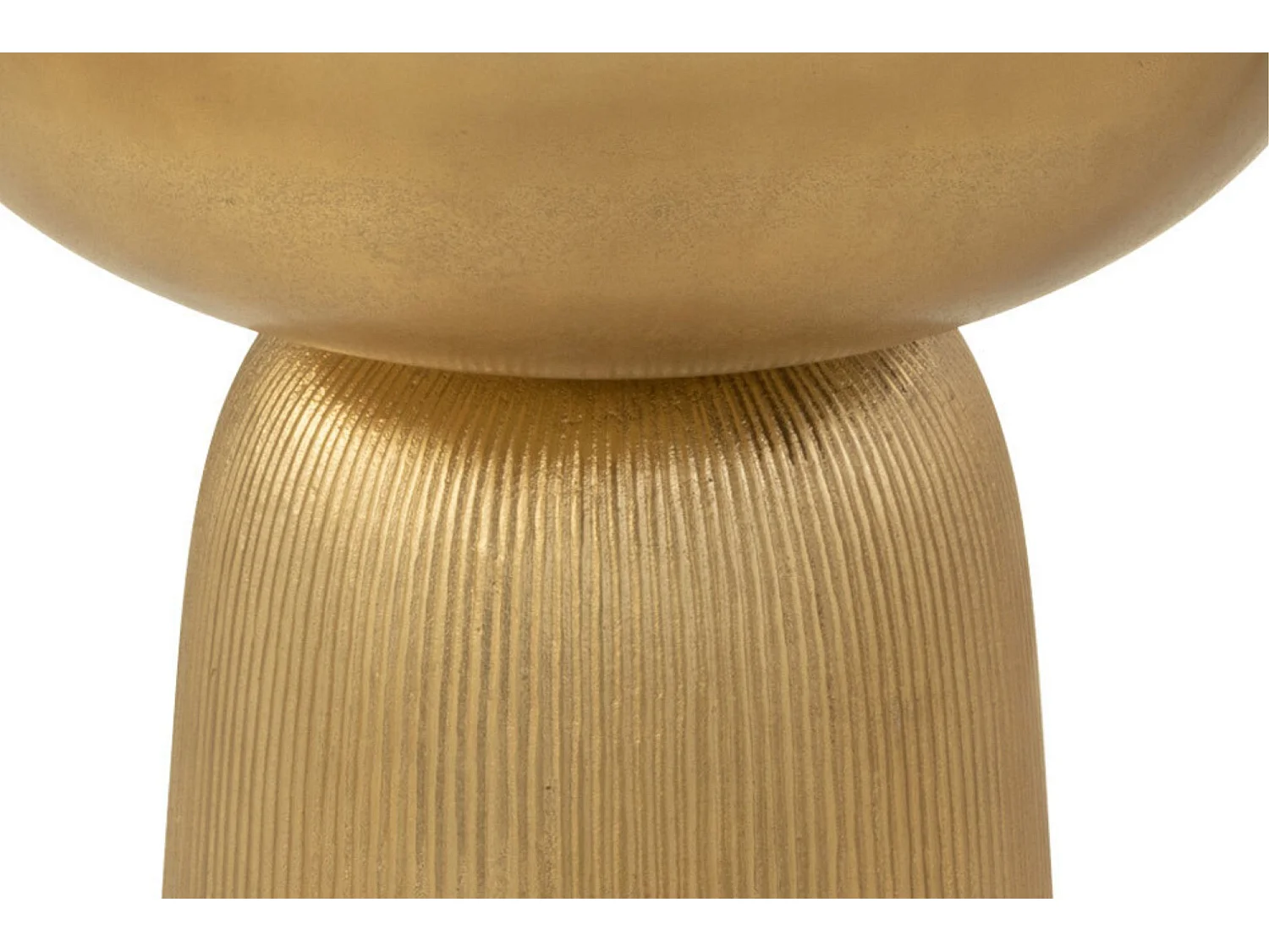 Bout de canapé rond en aluminium doré - ROSSI