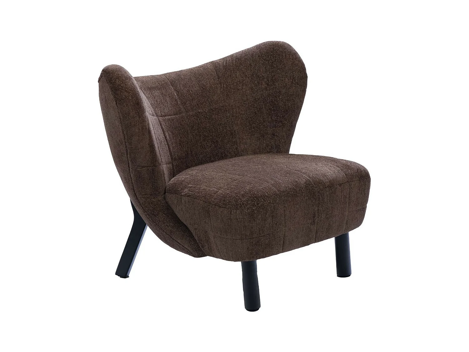Fauteuil crapaud pieds métal et velours - GASPARD