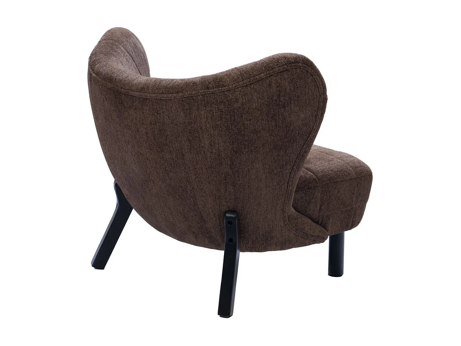 Fauteuil crapaud pieds métal et velours - GASPARD