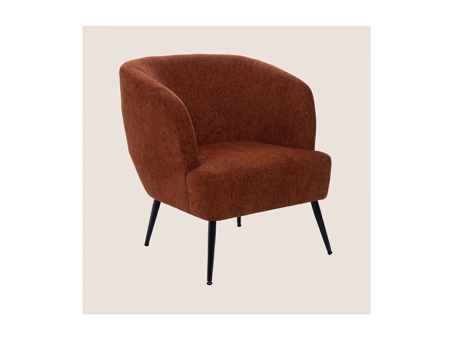 Fauteuil de salon en velours chiné - ELVA