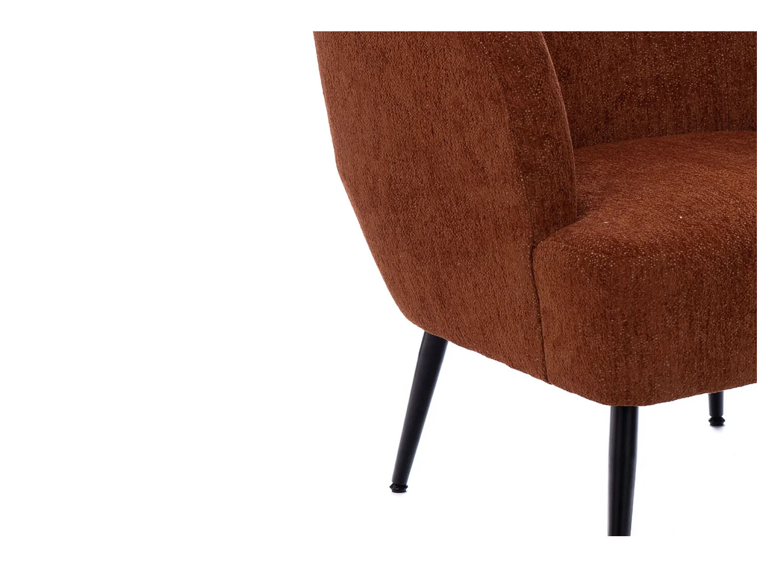 Fauteuil de salon en velours chiné - ELVA