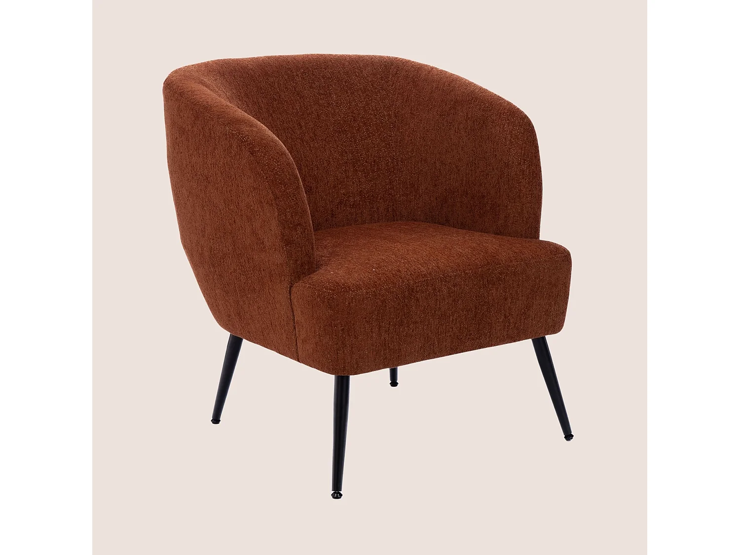 Fauteuil de salon en velours chiné - ELVA