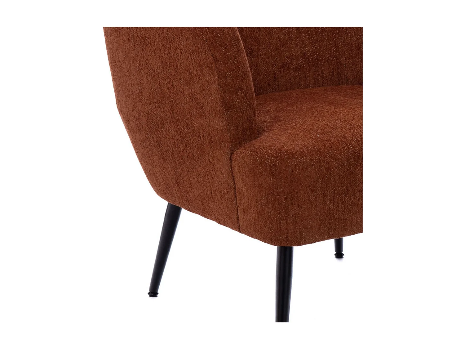 Fauteuil de salon en velours chiné - ELVA