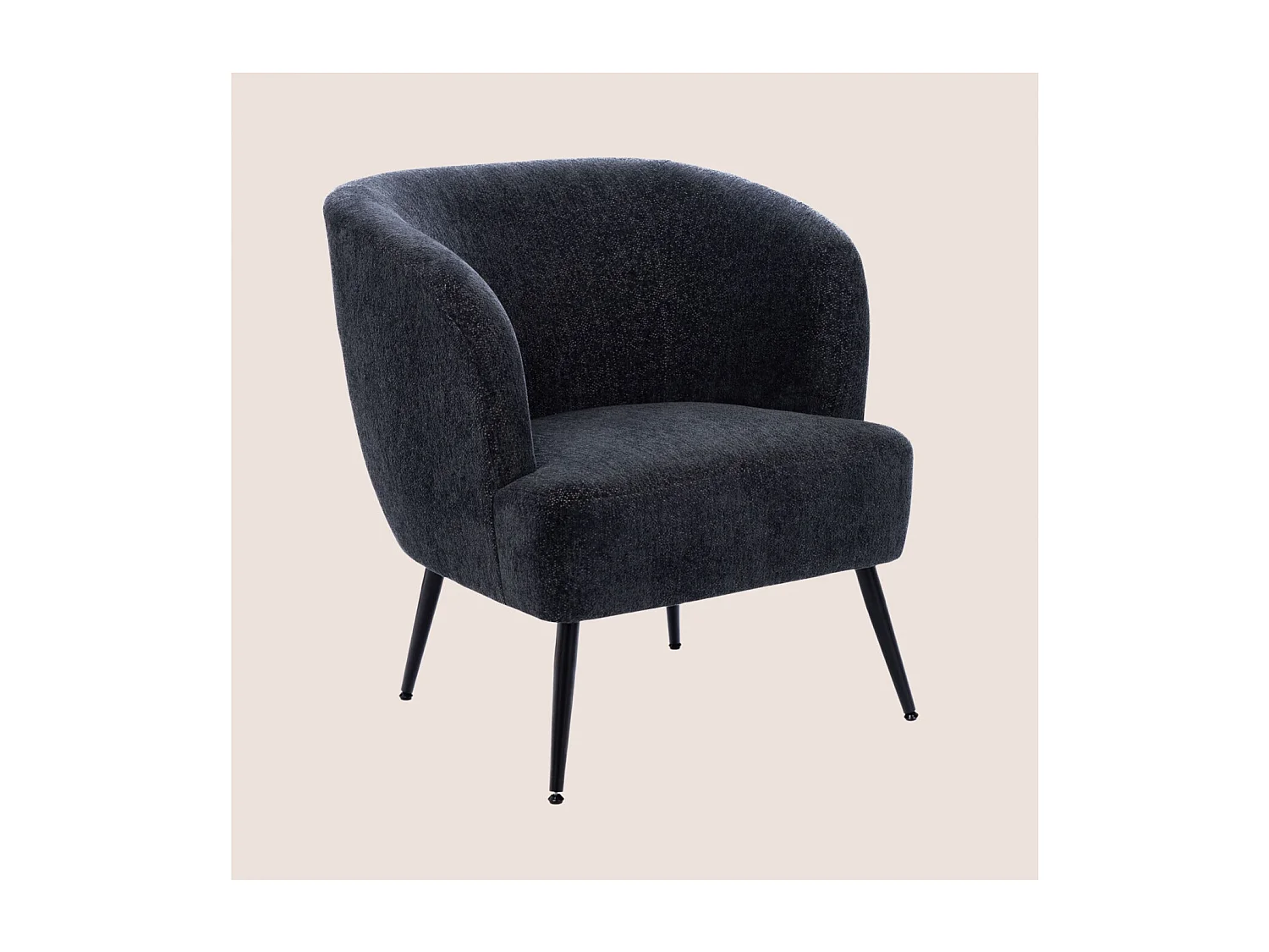 Fauteuil de salon en velours chiné - ELVA