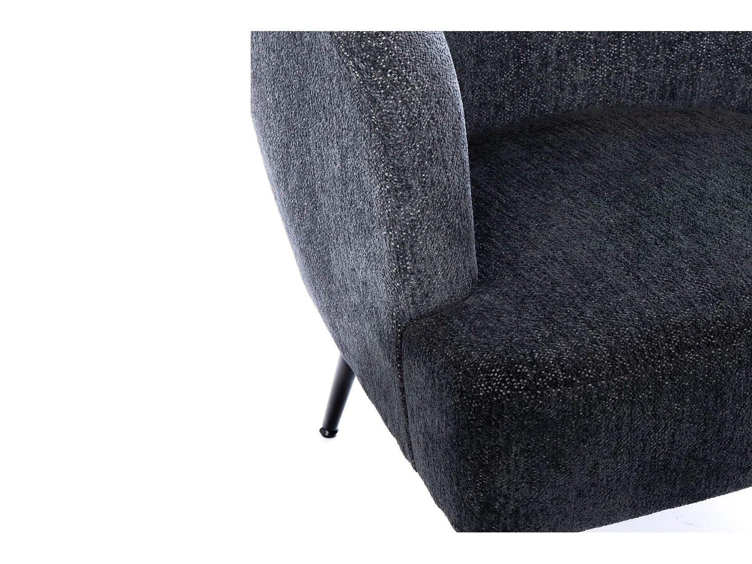 Fauteuil de salon en velours chiné - ELVA