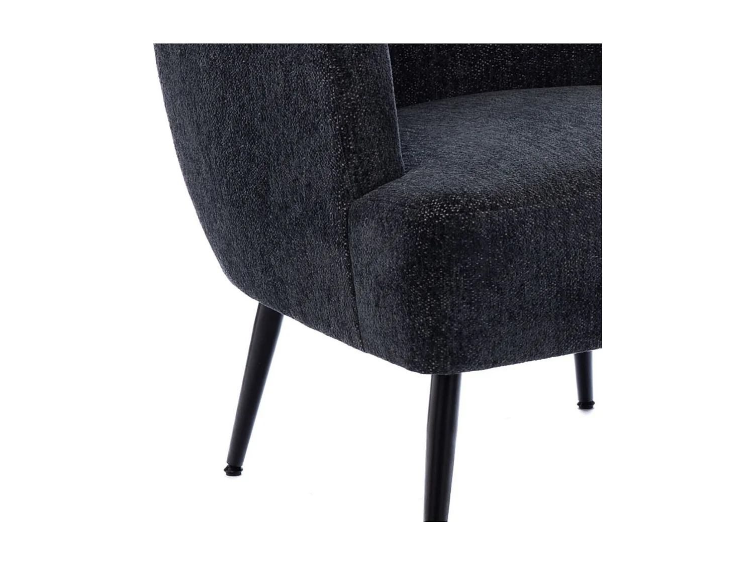 Fauteuil de salon en velours chiné - ELVA