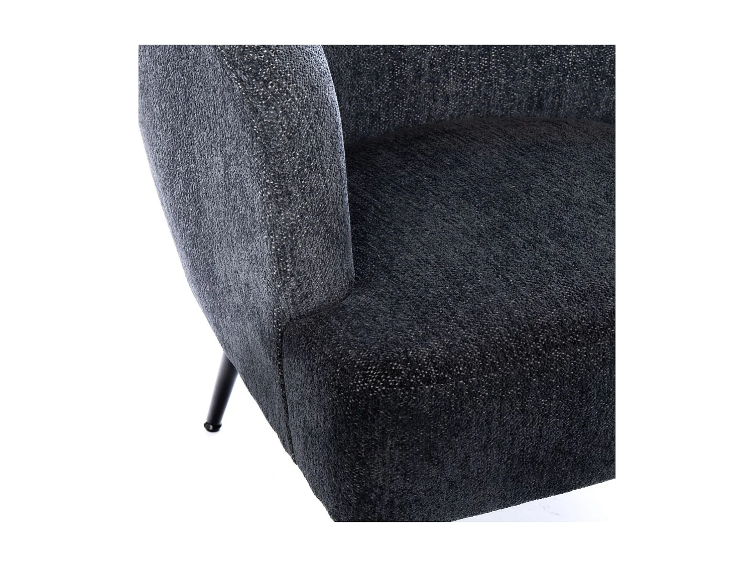 Fauteuil de salon en velours chiné - ELVA