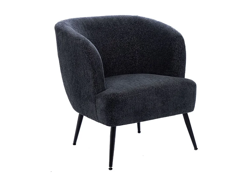 Fauteuil de salon en velours chiné - ELVA