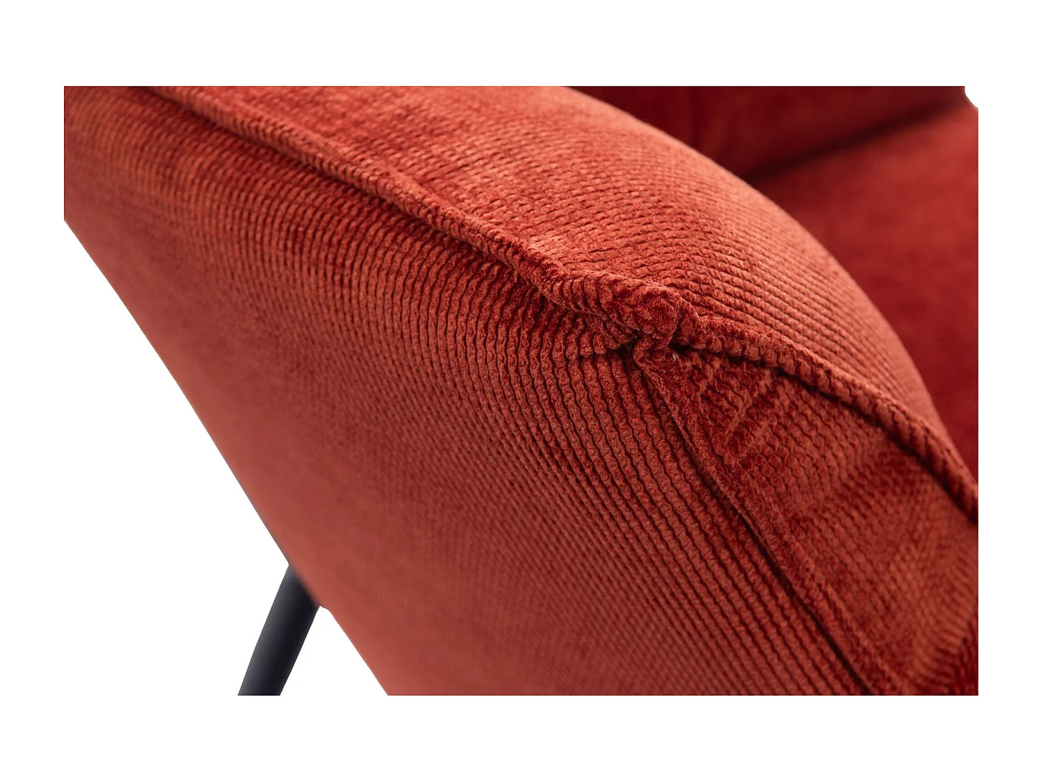 Fauteuil de salon en velours chenille - BRIT